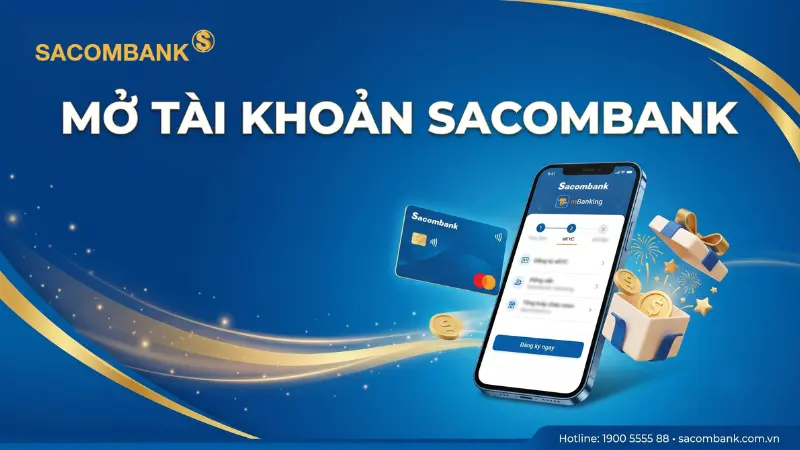 Quy trình mở tài khoản Sacombank trực tuyến yêu cầu quét mã trên căn cước và xác nhận chia sẻ từ VNeID mức 2.