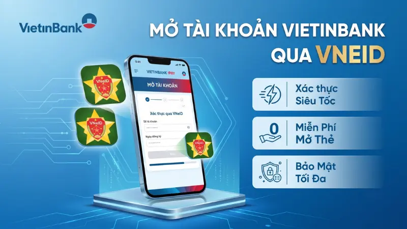 Trải nghiệm mở tài khoản ngân hàng trực tuyến nhanh chóng, tự động.