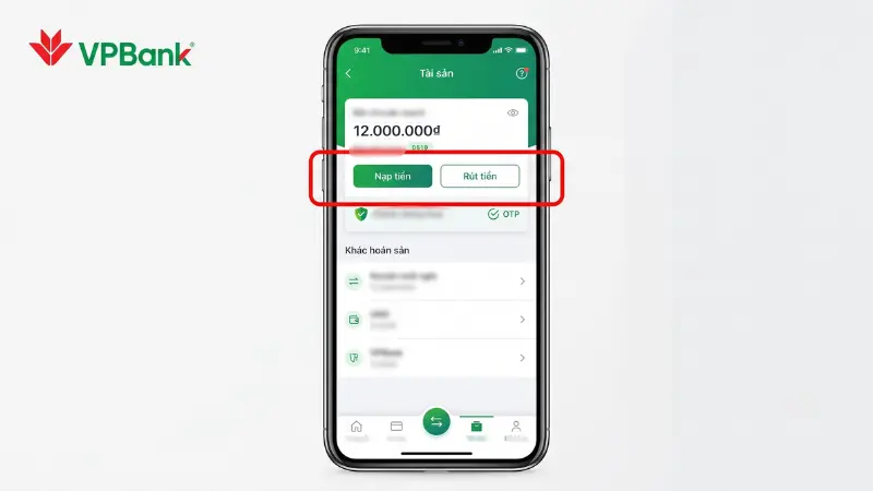 Thao tác nạp và rút tiền được thực hiện khép kín, yêu cầu xác thực bảo mật cao nhằm đảm bảo an toàn tuyệt đối cho tài sản.