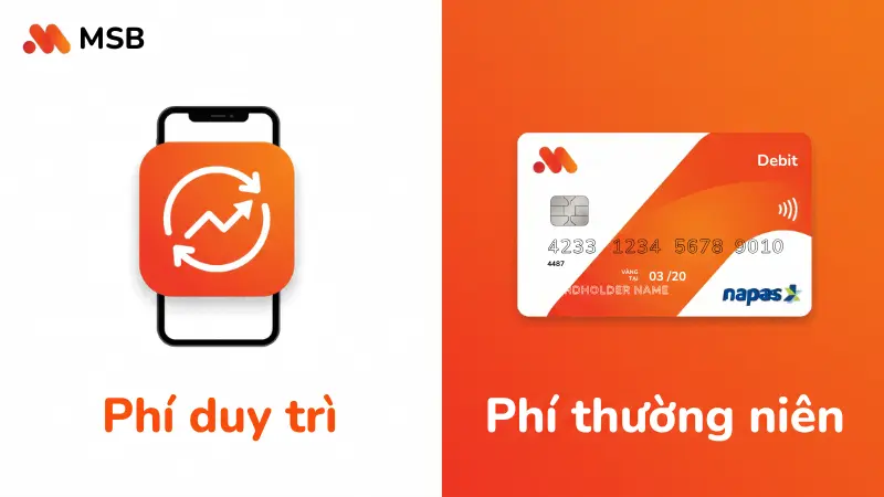 Phân biệt phí duy trì tài khoản và phí thường niên thẻ MSB.
