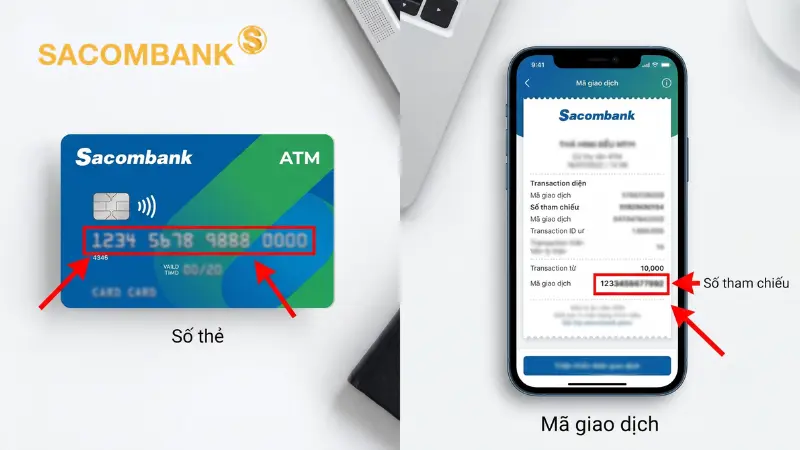 Khách hàng thường nhầm lẫn giữa dãy 16 chữ số in nổi trên mặt thẻ ATM và số tài khoản ngân hàng thực tế.