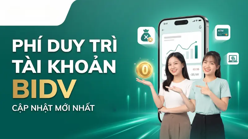 Chi tiết các mức phí quản lý và mốc số dư bình quân tương ứng cho từng gói tài khoản tại BIDV.