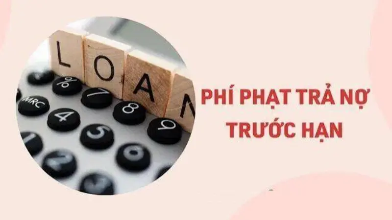 Biểu đồ mức phí tất toán trước hạn khoản vay VPBank giảm dần theo thời gian.