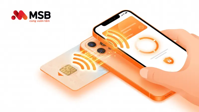Quét NFC bằng CCCD gắn chip trên điện thoại.