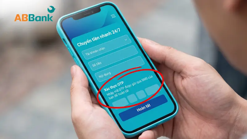 Hướng dẫn chuyển khoản 24/7 trên AB Ditizen và xác thực mã OTP