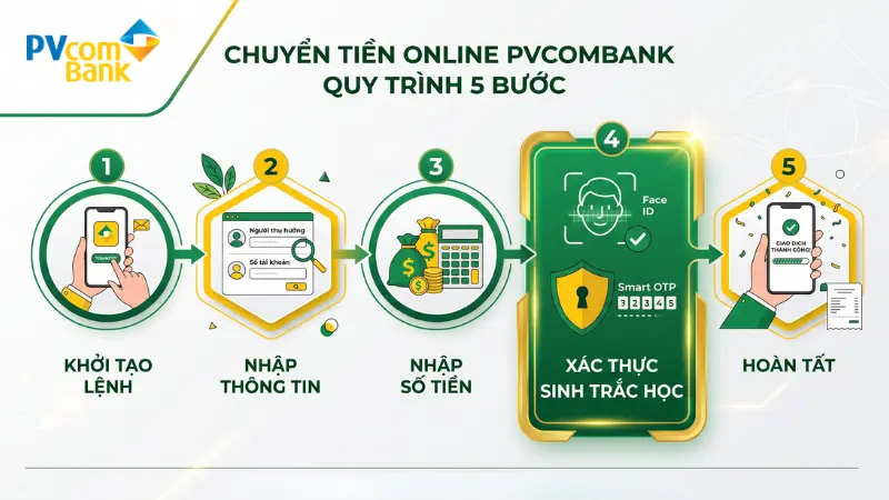 5 bước chuyển tiền an toàn trên PVConnect.