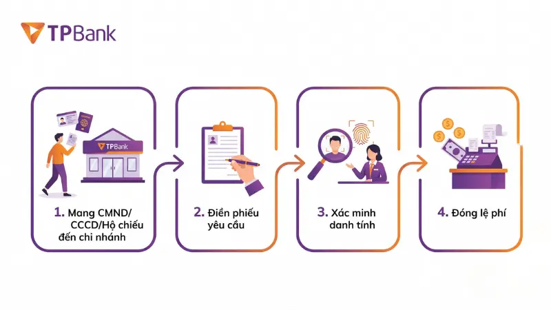 Quy trình mở tài khoản tại quầy hoàn tất trong 10-15 phút.