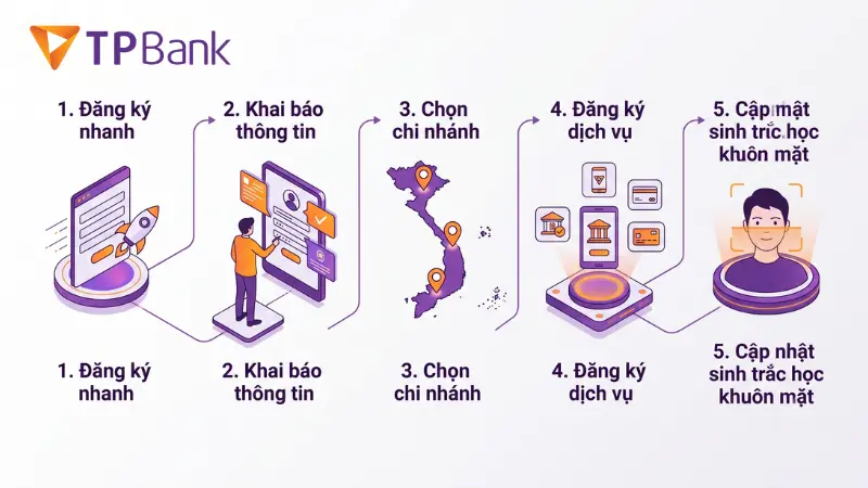 Quy trình eKYC mở tài khoản TPBank Biz.