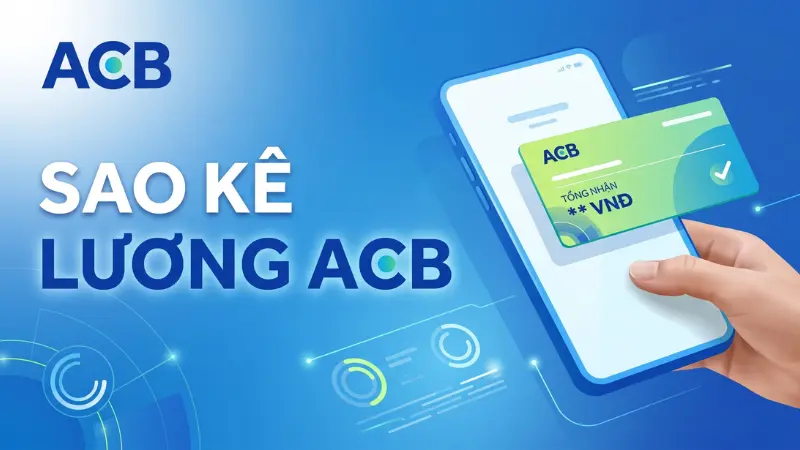 Infographic so sánh bản in sao kê lương ACB tại quầy và app ACB ONE