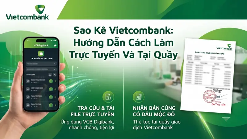Một bản sao kê Vietcombank hợp lệ phải thể hiện rõ chi tiết giao dịch và số dư trong kỳ.