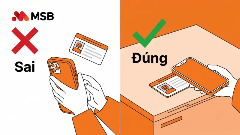 Cách đặt CCCD và điện thoại chuẩn để sửa lỗi NFC