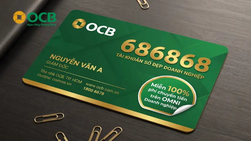 Tài khoản số ngắn OCB giúp doanh nghiệp miễn 100% phí chuyển tiền.