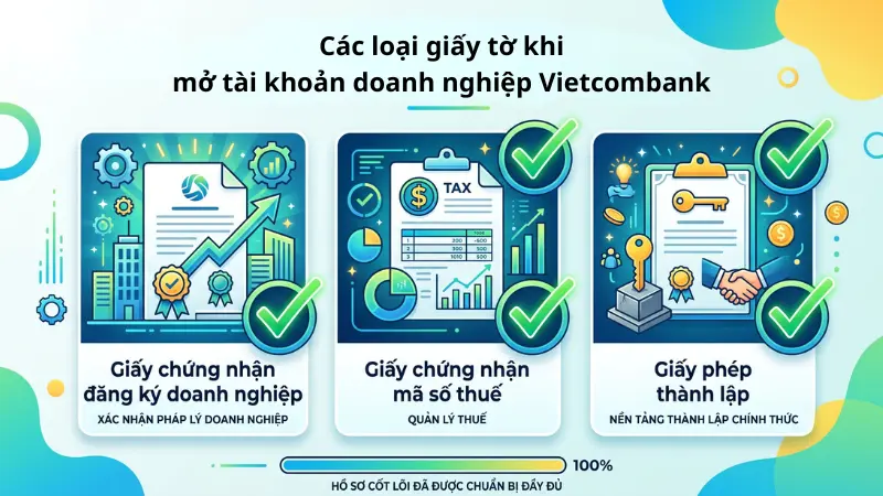 Việc chuẩn bị đầy đủ bộ hồ sơ pháp lý giúp thủ tục đăng ký tài khoản doanh nghiệp diễn ra nhanh chóng và thuận lợi.