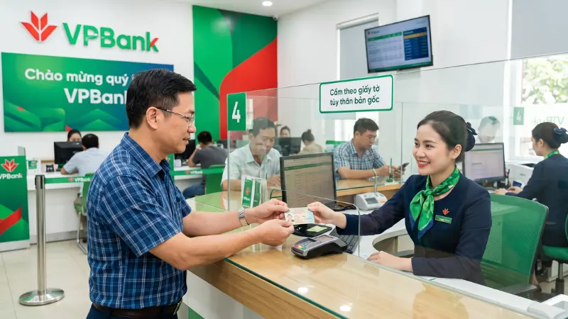 Chủ tài khoản bắt buộc mang theo giấy tờ tùy thân bản gốc tới trực tiếp phòng giao dịch VPBank để yêu cầu mở lại tài khoản.