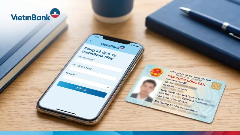 Người dùng có thể tiết kiệm thời gian bằng cách đăng ký mở tài khoản trực tuyến qua ứng dụng di động với Căn cước công dân.