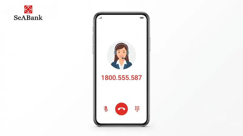 Hủy SMS Banking qua tổng đài SeaBank 1800.555.587