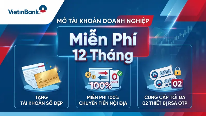 Loạt đặc quyền hấp dẫn giúp tối ưu chi phí dành riêng cho các pháp nhân hoàn tất mở mới tài khoản trực tuyến eFAST trong giai đoạn đầu.
