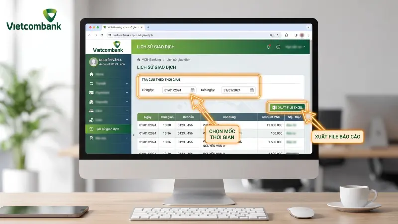 Nền tảng website hỗ trợ trích xuất dữ liệu lịch sử giao dịch dài hạn ra file Excel một cách dễ dàng.